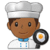 👨🏾‍🍳 man cook: medium-dark skin tone display on Samsung